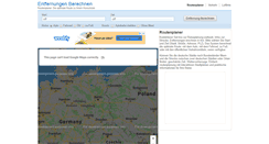 Desktop Screenshot of entfernungenberechnen.com